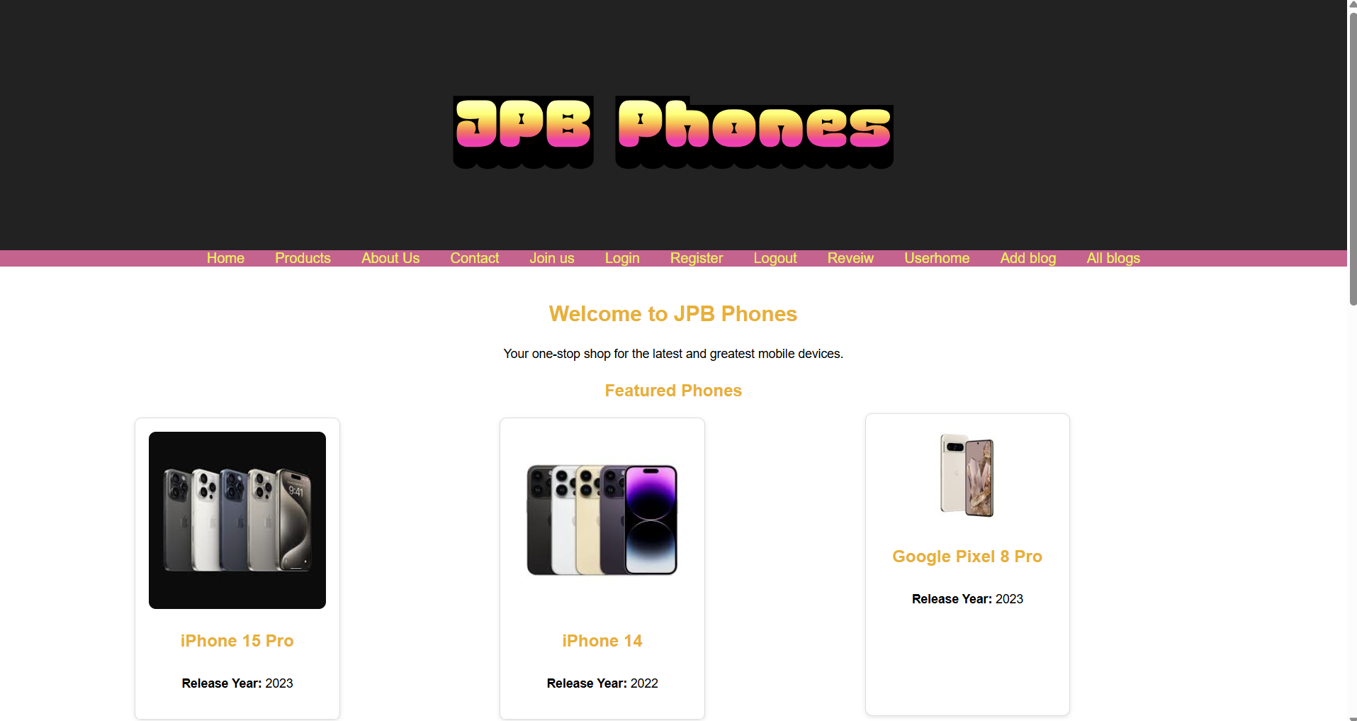 Modern JPB Phones project screenshot